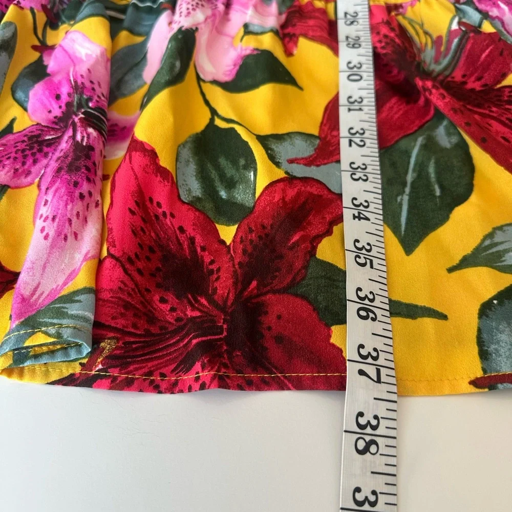 Floral Sleeveless Dress - Yellow and Pink women size 14 - Picture 9 of 11